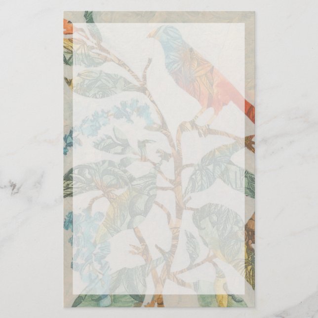 Papelaria Colagem Aviária II (Frente)