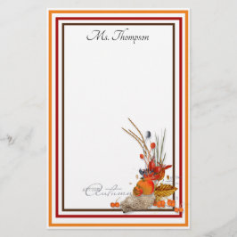 Papelaria Colheita Personalizada do outono