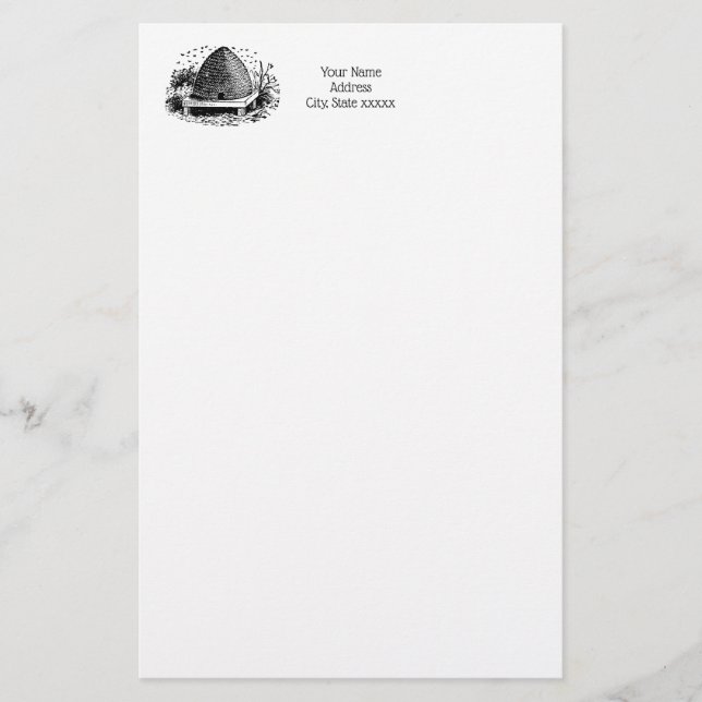 Papelaria Colmeia de abelhas #1 Heraldic Vintage (Frente)