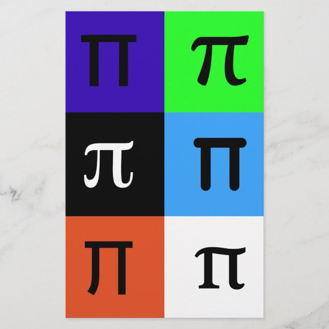 Papelaria colorblock feliz pi dia (Frente)