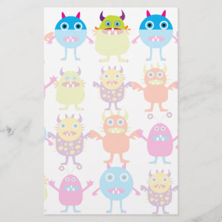 Papelaria Colorida Funny Monster Party Creatures Bash