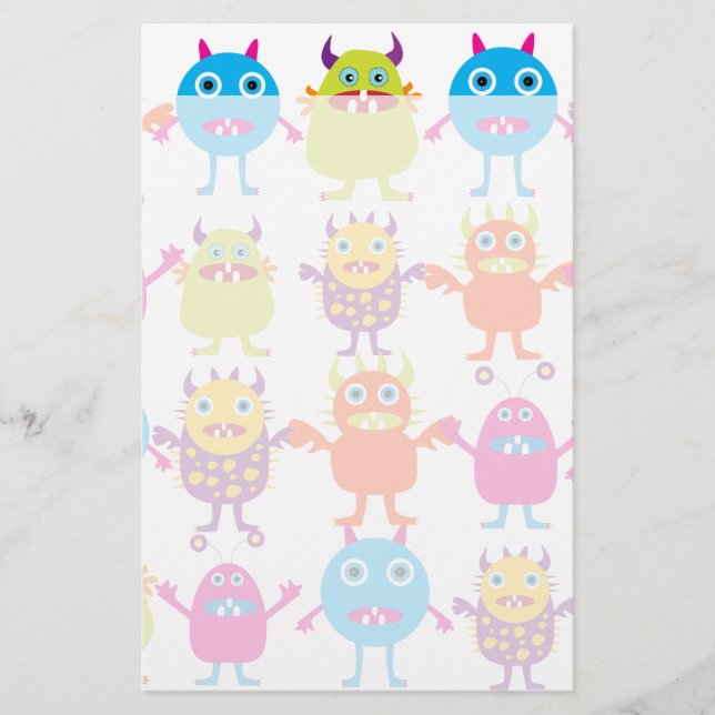 Papelaria Colorida Funny Monster Party Creatures Bash (Frente)