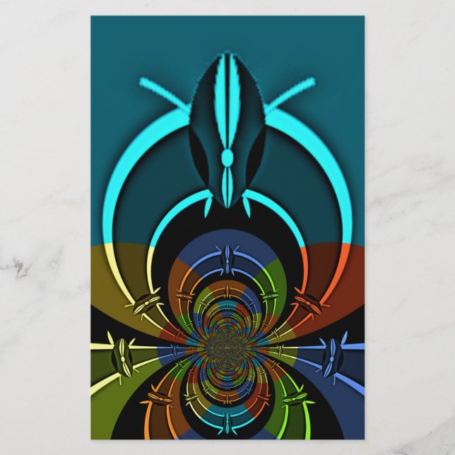 Papelaria Colorida Maasai Shield Design (Frente)