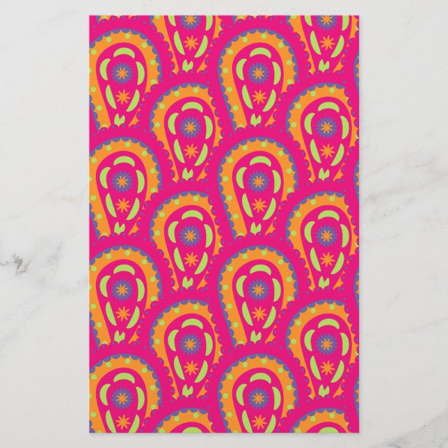 Papelaria Colorida Paisley (Frente)
