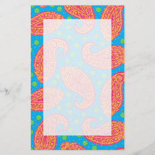 Papelaria Colorida Paisley Pattern