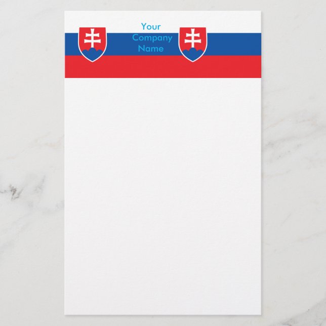 Papelaria com a Bandeira da Eslováquia (Frente)
