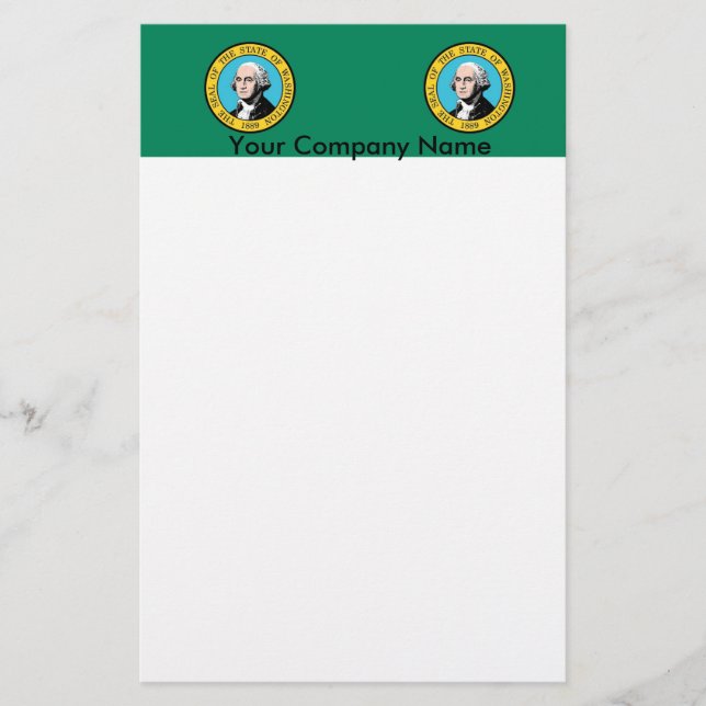 Papelaria com a Bandeira de Washington (Frente)