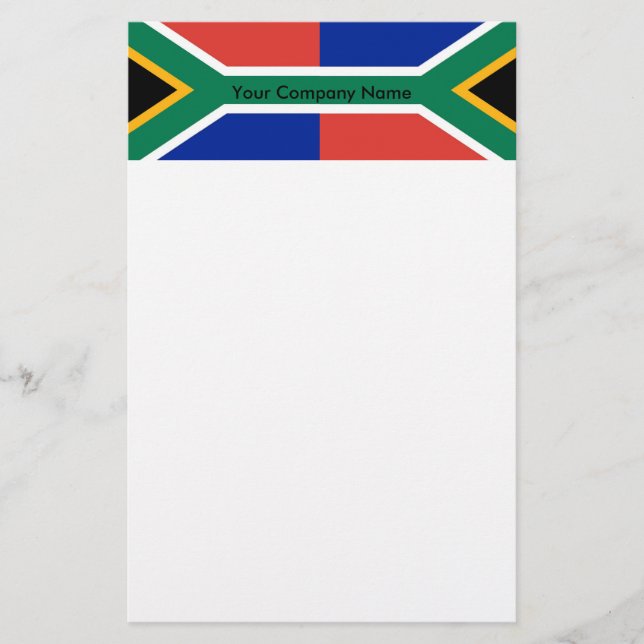 Papelaria com bandeira da África do Sul (Frente)