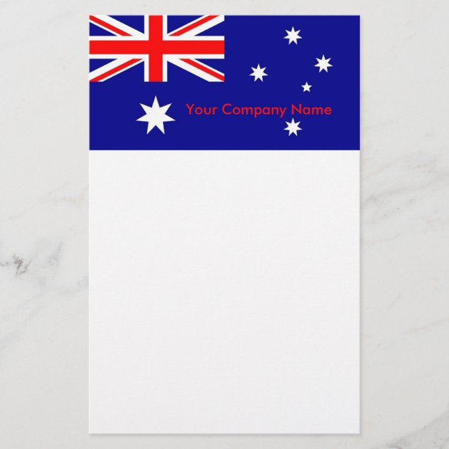 Papelaria com Bandeira da Austrália (Frente)