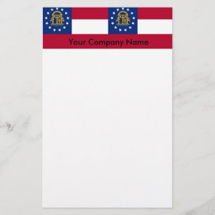 Papelaria com bandeira da Geórgia