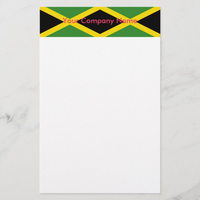 Papelaria com bandeira da Jamaica (Frente)