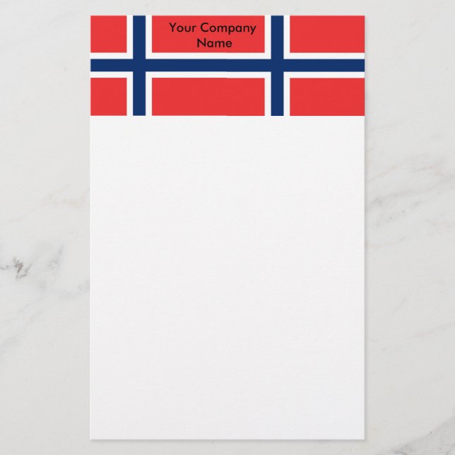 Papelaria com bandeira da Noruega (Frente)