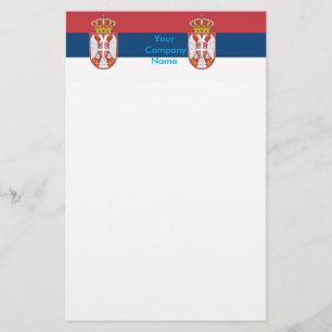 Papelaria com bandeira da Sérvia