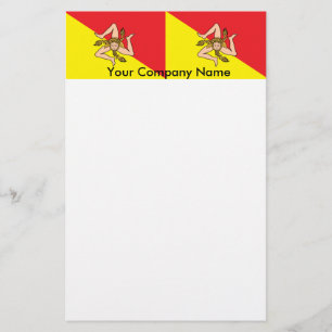 Papelaria com Bandeira da Sicília, Itália