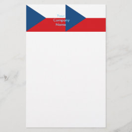 Papelaria com bandeira da Tchechia