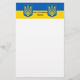 Papelaria com bandeira da Ucrânia
