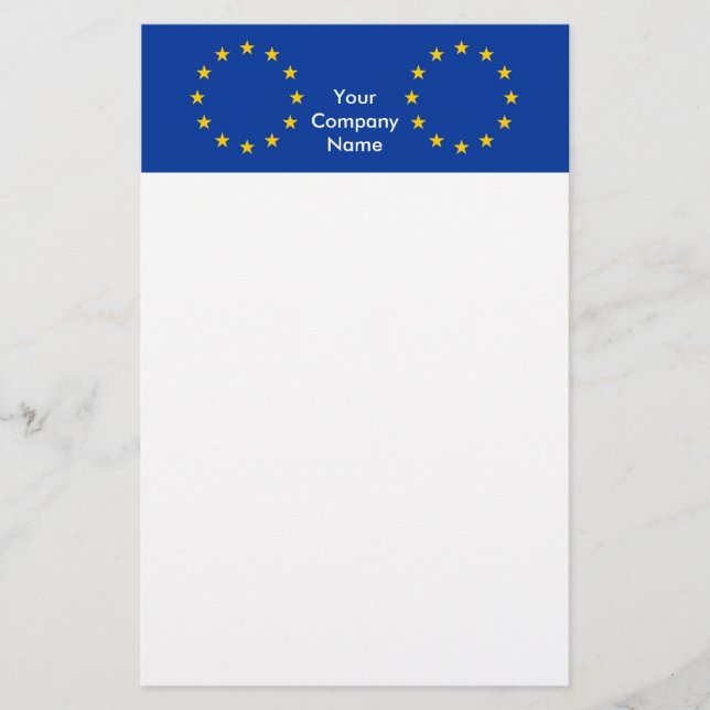 Papelaria com bandeira da União Europeia (Frente)