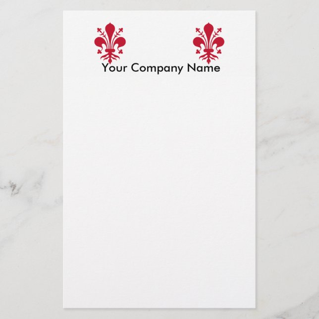 Papelaria com Bandeira de Florença, Itália (Frente)