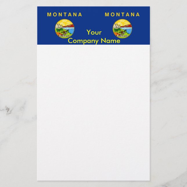 Papelaria com bandeira de Montana (Frente)