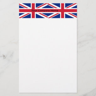 Papelaria com bandeira do Reino Unido