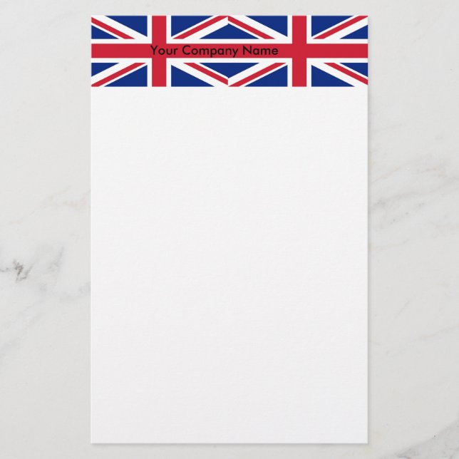 Papelaria com bandeira do Reino Unido (Frente)