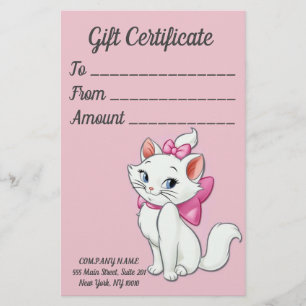 Papelaria com Certificado de Presente de 10 folhas