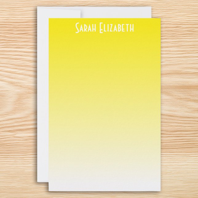Papelaria com Degradê Amarelo (Yellow to White Gradient Stationery)