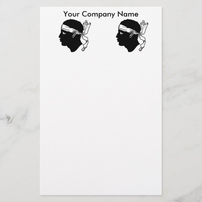 Papelaria com pavilhão da Córsega, França (Frente)