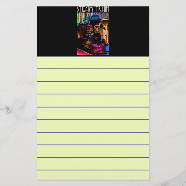 Papelaria Comboio a vapor (Frente)