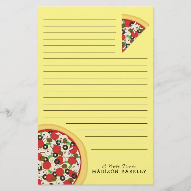 Papelaria Comida para Crianças Cubo Pizza Suprema (Frente)