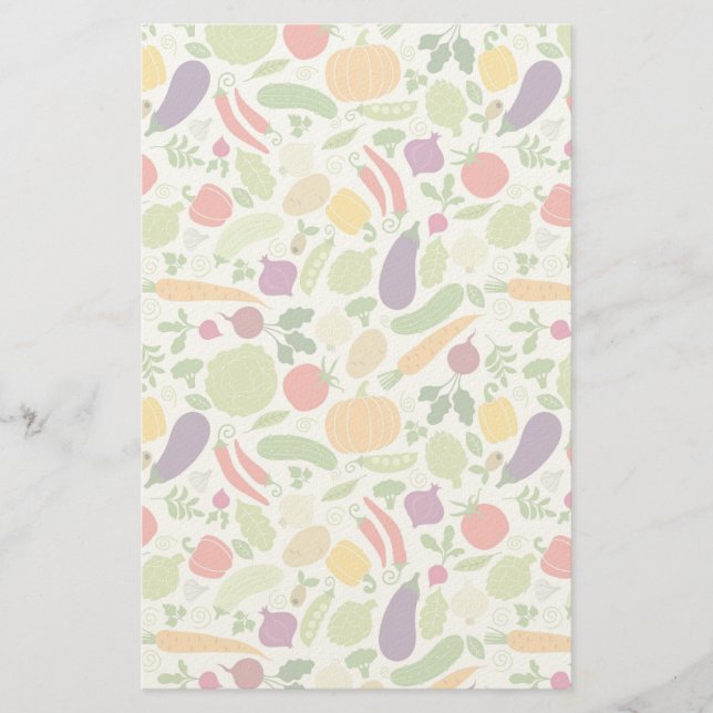 Papelaria Comida sobre fundo branco (Frente)