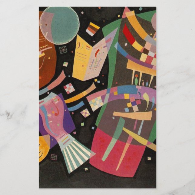 Papelaria Composição 10 de Kandinsky Pintura Abstrata (Frente)