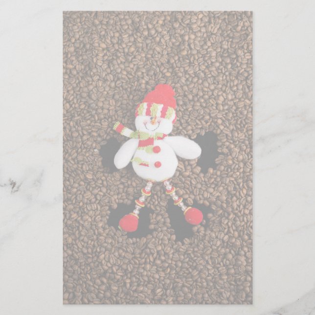 Papelaria Condecoração do boneco de neve de Natal (Frente)