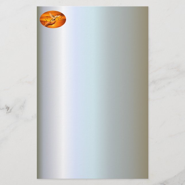 Papelaria Confie em Deus com a Dove na Mão (Frente)