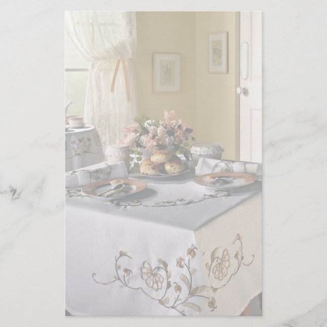 Papelaria Configuração de chá à tarde (Frente)