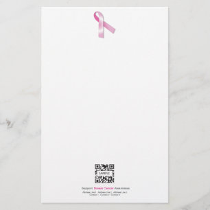 Papelaria Consciência do cancro da mama do modelo dos