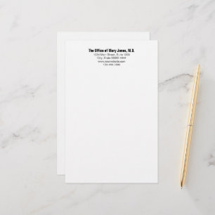 Papelaria Consultório Médico Telefone e Endereço Preto e Bra