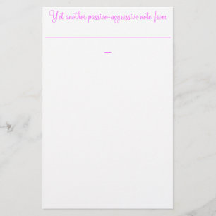 Papelaria Contudo uma outra nota agressiva passiva de: