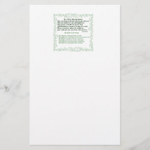Papelaria Convite de aquecimento do poema da casa