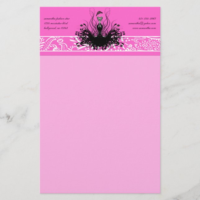 Papelaria Convites, folhetos e adesivos à moda (Frente)