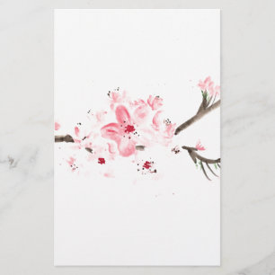Papelaria Cor de água florada de cereja