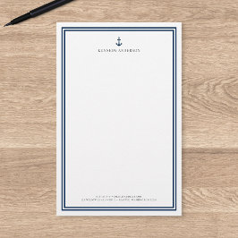 Papelaria Cor Personalizada Moderno Clássico Âncora Personal