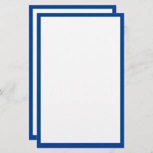 Papelaria Cor Personalizada Simples Branco da Borda Azul