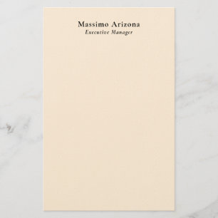 Papelaria Cor Profissional Minimalista Moderno Marfim