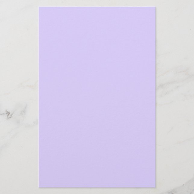 Papelaria Cor Sólida de Lavanda Pálida (Frente)