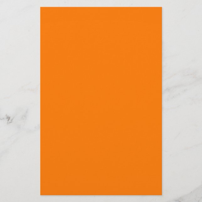 Papelaria Cor Sólida Laranja de Segurança (Frente)