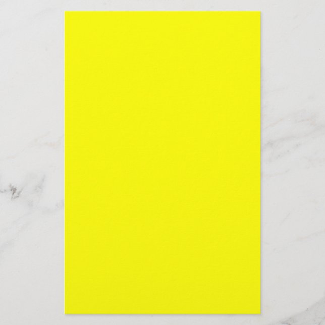 Papelaria Cor Sólida Neon Amarelo (Frente)