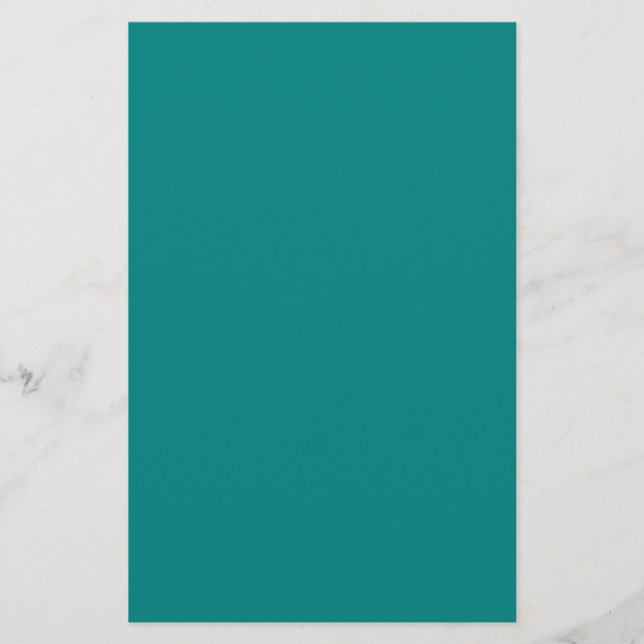 Papelaria Cor Sólida Verde Teal (Frente)