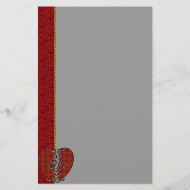 Papelaria Coração do bastão (Frente)