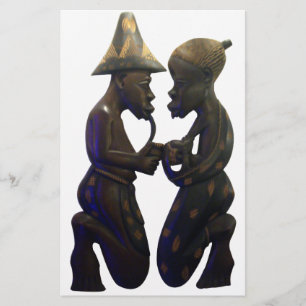 Papelaria Corações Africanos em Pares: Um Momento Linda